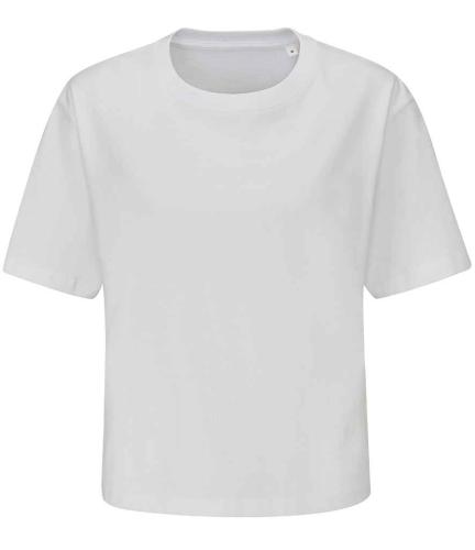 Mantis Ladies Cropped Heavy T-Shirt - WHI - S